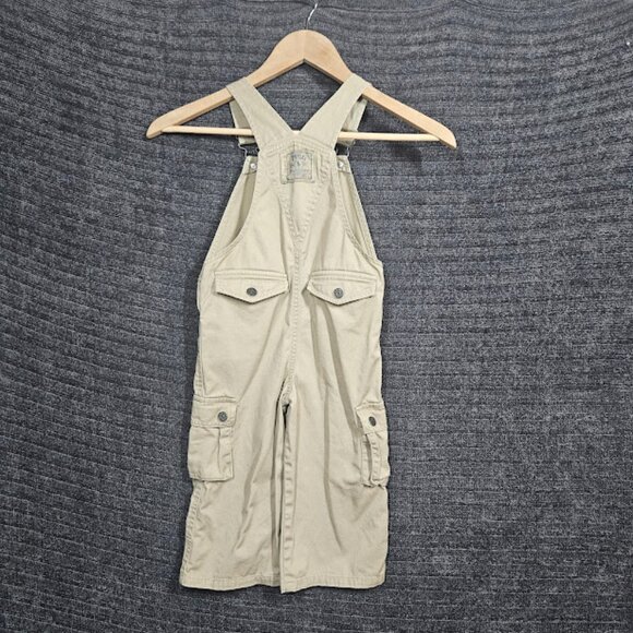 Polo Ralph Lauren Overalls BiB 24 Months Tan Kacki Toddlers Cargo Pockets Snaps - Picture 8 of 9